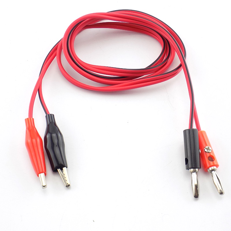 M Double End Test Lead Wire Line Voltage Banana Plug Alligator Clip