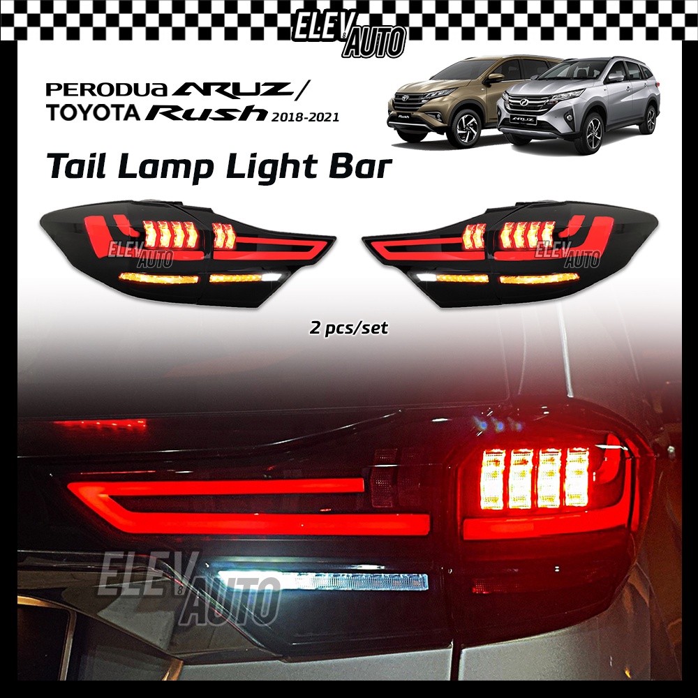 Perodua Aruz Toyota Rush Smoke Led Tail Lamp Light Bar Drl With Running