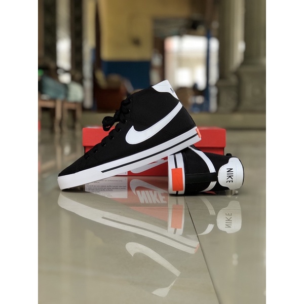 Nike Court Legacy Canvas Mid Black Dd Official Store Shopee