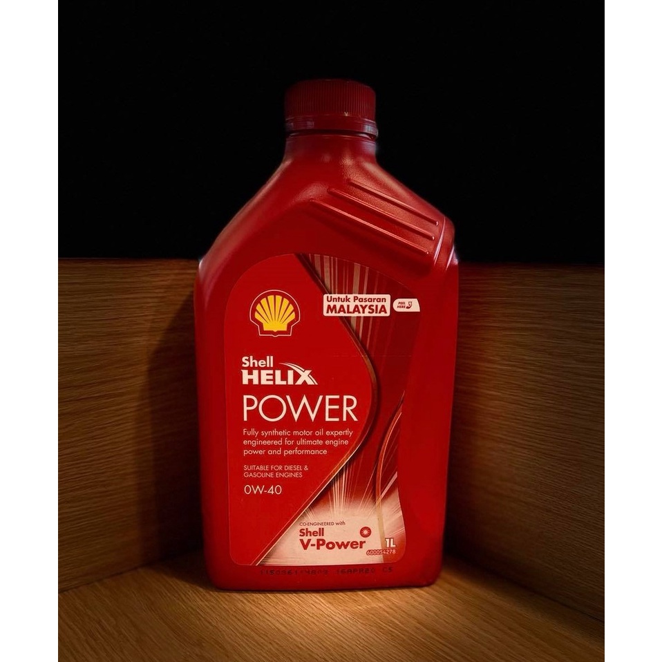 Shell Helix Power Lubricant Engine Oil Minyak Hitam Enjin Kereta W