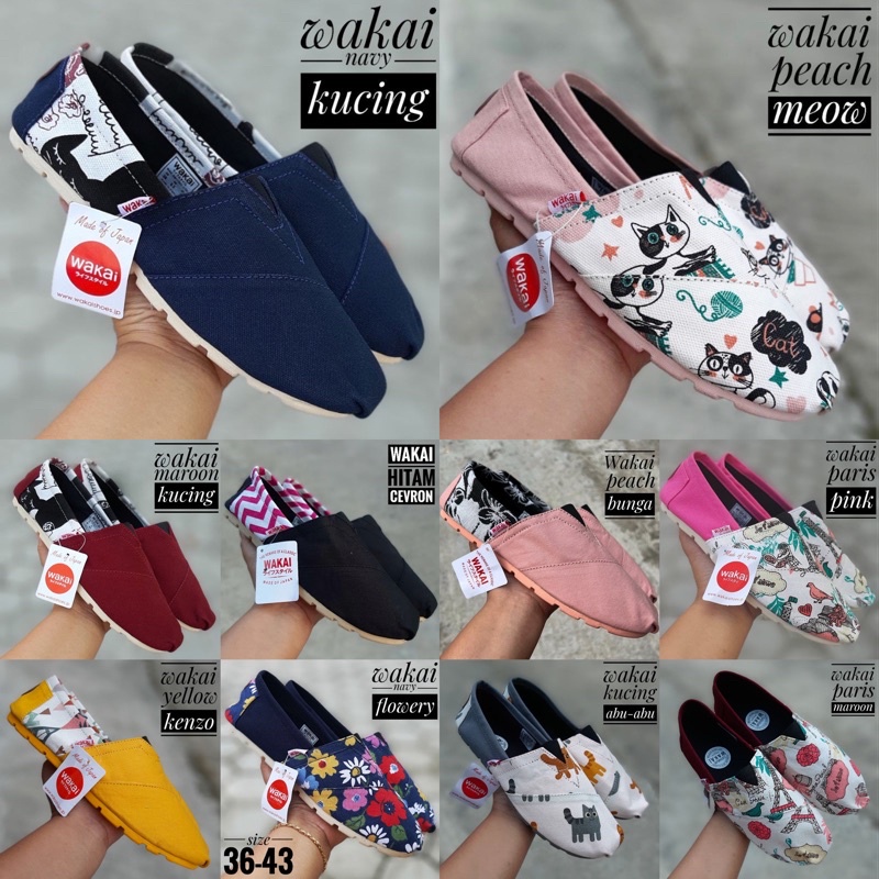 Wakai Casual Slip On Shoes For Men And Women GRADE ORI Shopee Malaysia