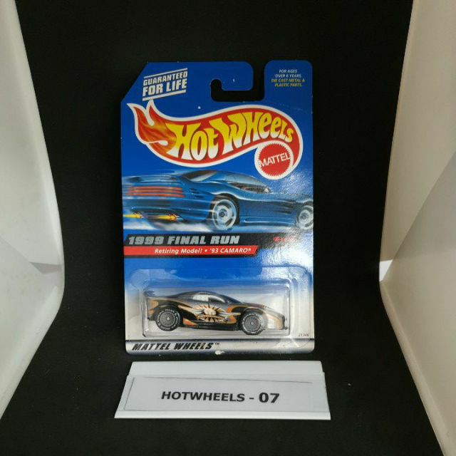 HOT WHEELS 1999 FINAL RUN RETIRING MODEL RUBBER WHEEL 93 CAMARO NON MINT CARD Shopee Malaysia