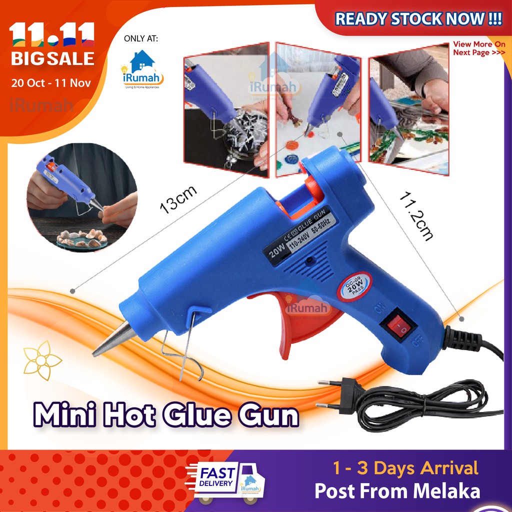 Hot Glue Gun Pistol Gam 20W Electric Hot Melt Glue Gun 5 Pcs Adhesive