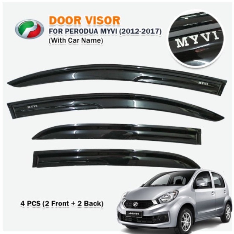 Pcs Mugen Door Visor Kancil Alza Bezza Waja Viva Axia Persona