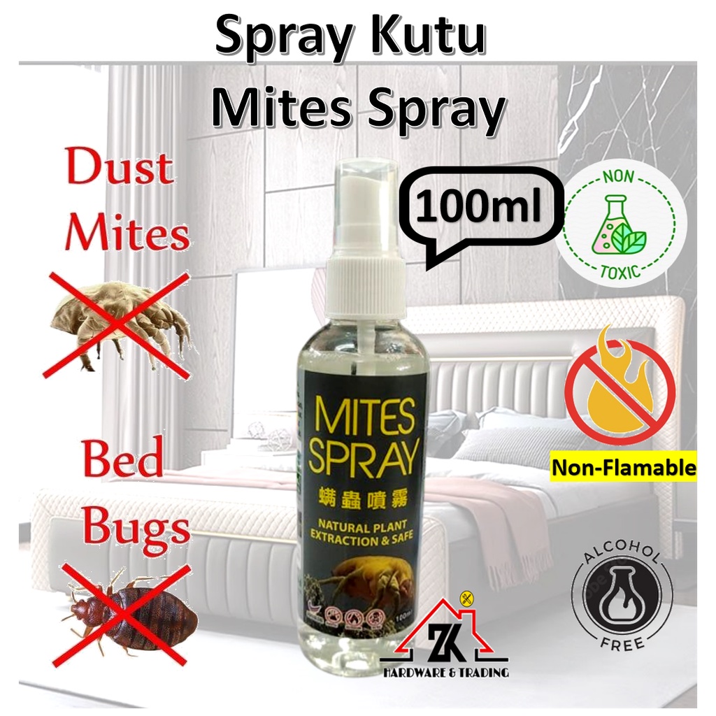 Spray Tungau Kutu Spray Pepijat Ubat Pijat Hama Tilam Bed Bug Spray