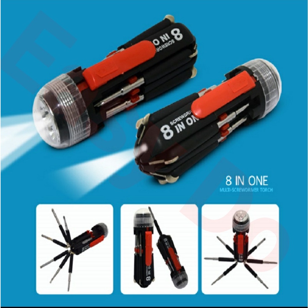 In Multi Portable Screwdriver With Led Torch Tools Light Up