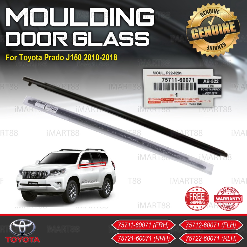 Original Toyota Prado J Glass Door Moulding Seal Rubber