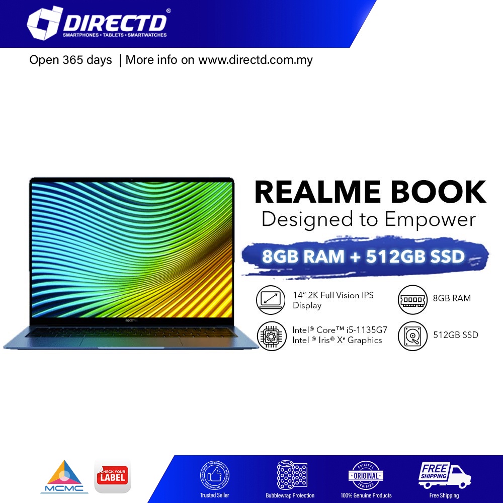 Realme Book Laptop I K Full Vision Display Th Gen Intel Core