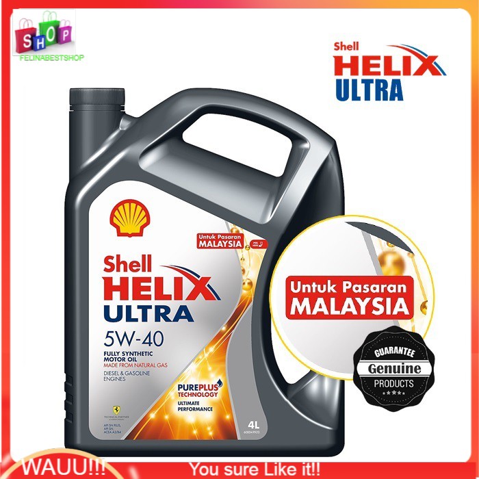 Best Buy Pasaran Malaysia Original SHELL HELIX ULTRA 5W 40 FULLY