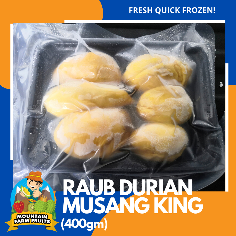 Pahang Raub Durian Musang King 400gm Fresh Quick Frozen Pulp