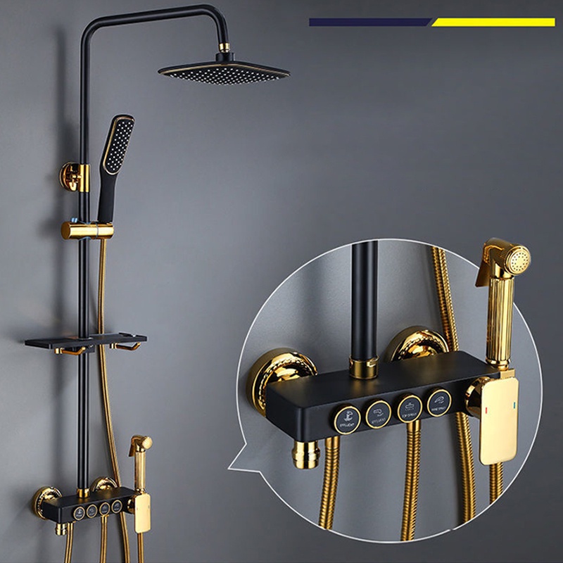 NEW In Shower Set Thermostatic Bathroom Shower Cold Hot Shower Head High Pressure Bidet