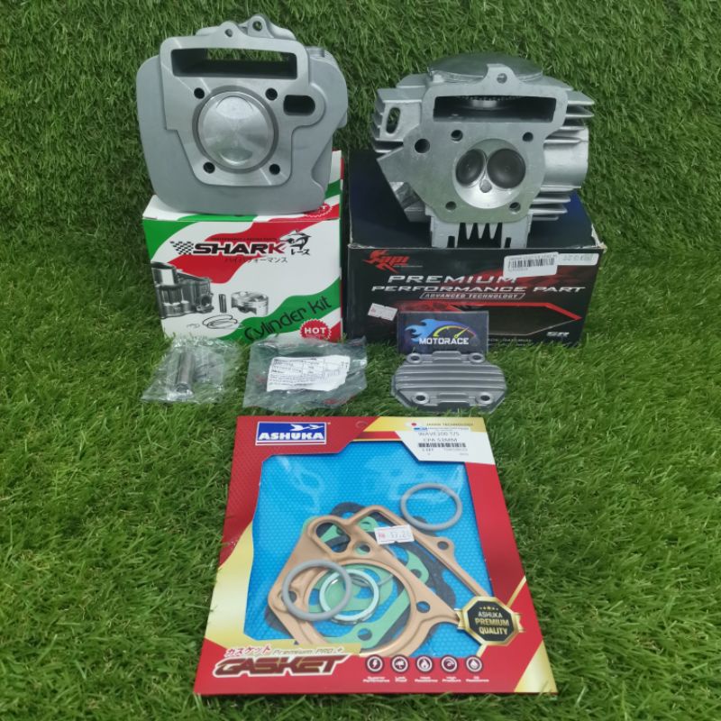 HONDA WAVE100 SHARK RACING ALLOY BLOCK SET 53MM API HEAD COMPLETE 23