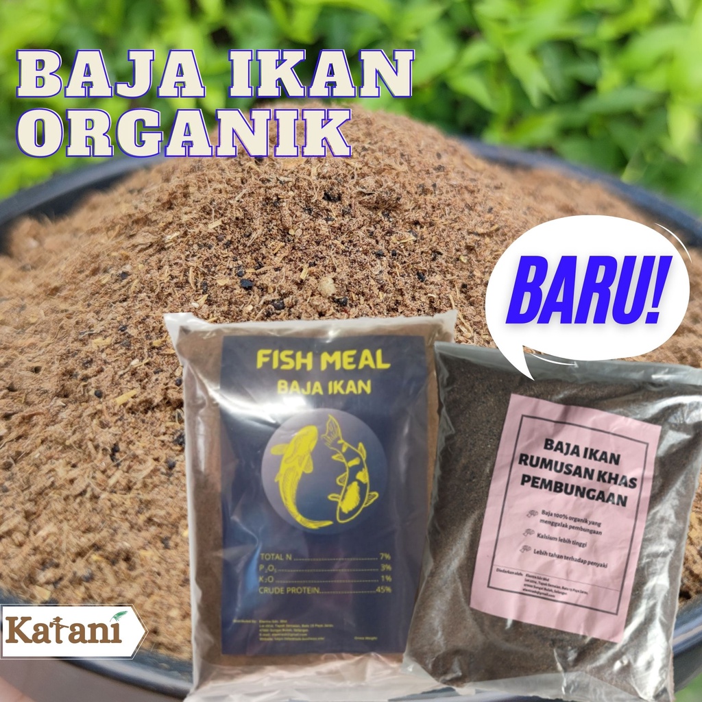 1kg Baja Ikan Organik 100 Ikan Fish Meal Fertilizer Baja