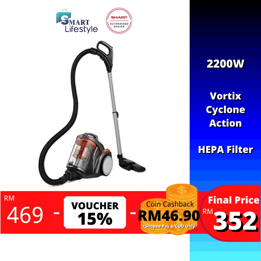 Sharp Vortix Cyclone Action Bagless Vacuum Cleaner Ecc N Shopee