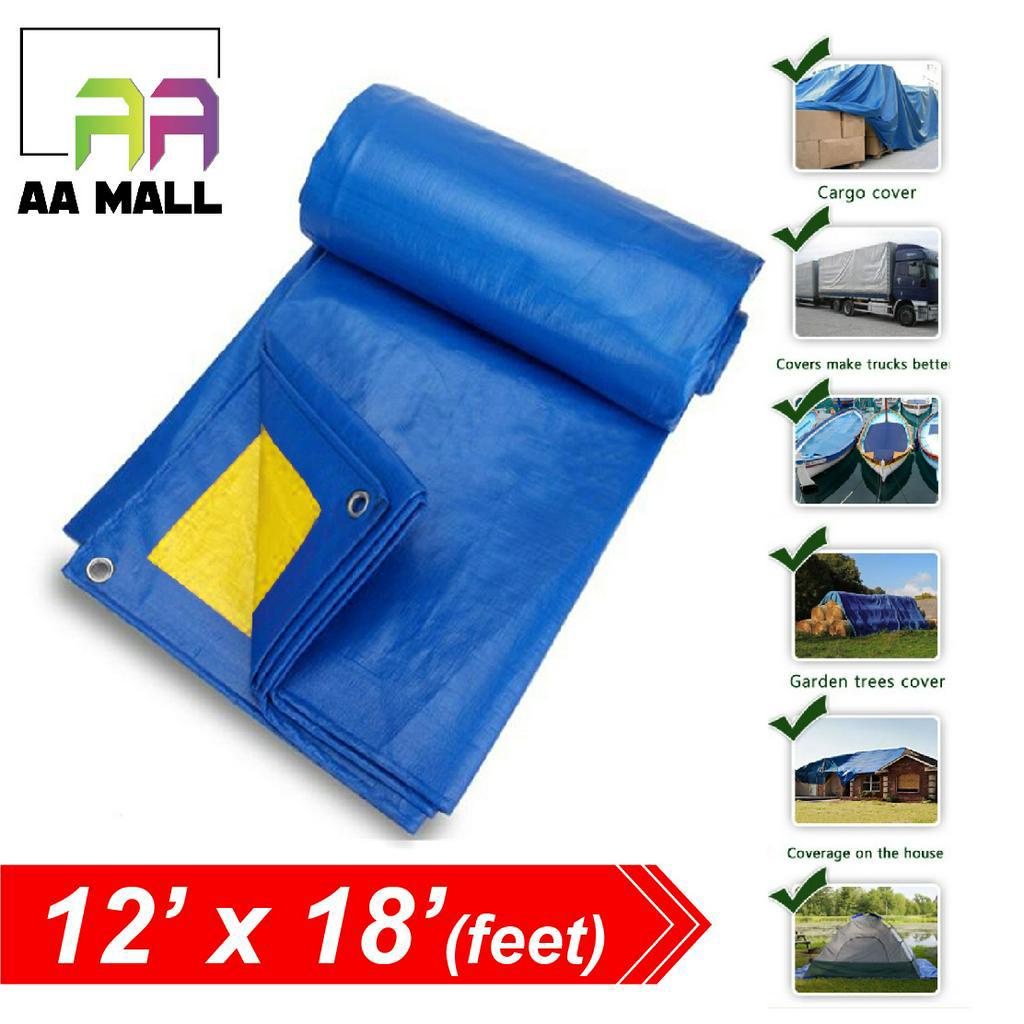 Aa Mall X Waterproof Ready Made Tarpaulin Sheet Canvas Blue