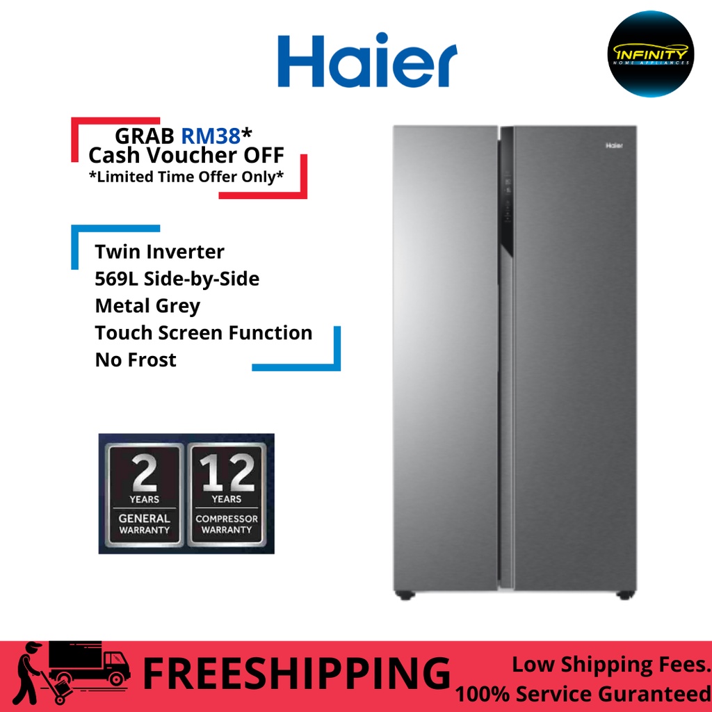 Haier Side By Side Fridge Hsr Fnpg Peti Ais L Shopee Malaysia