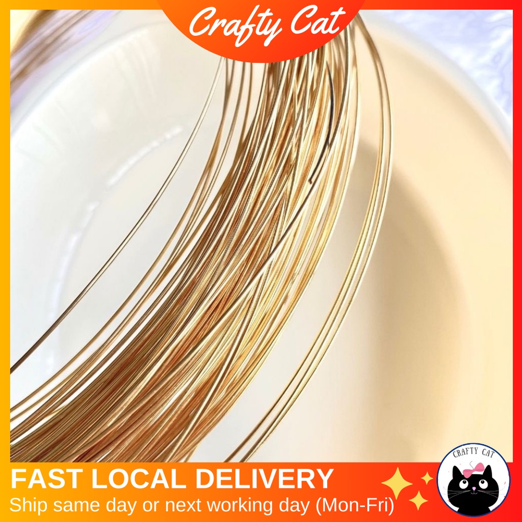 CRAFTYCAT 18K Gold Plated Suasa Semi Hard Wire Copper Tarnish