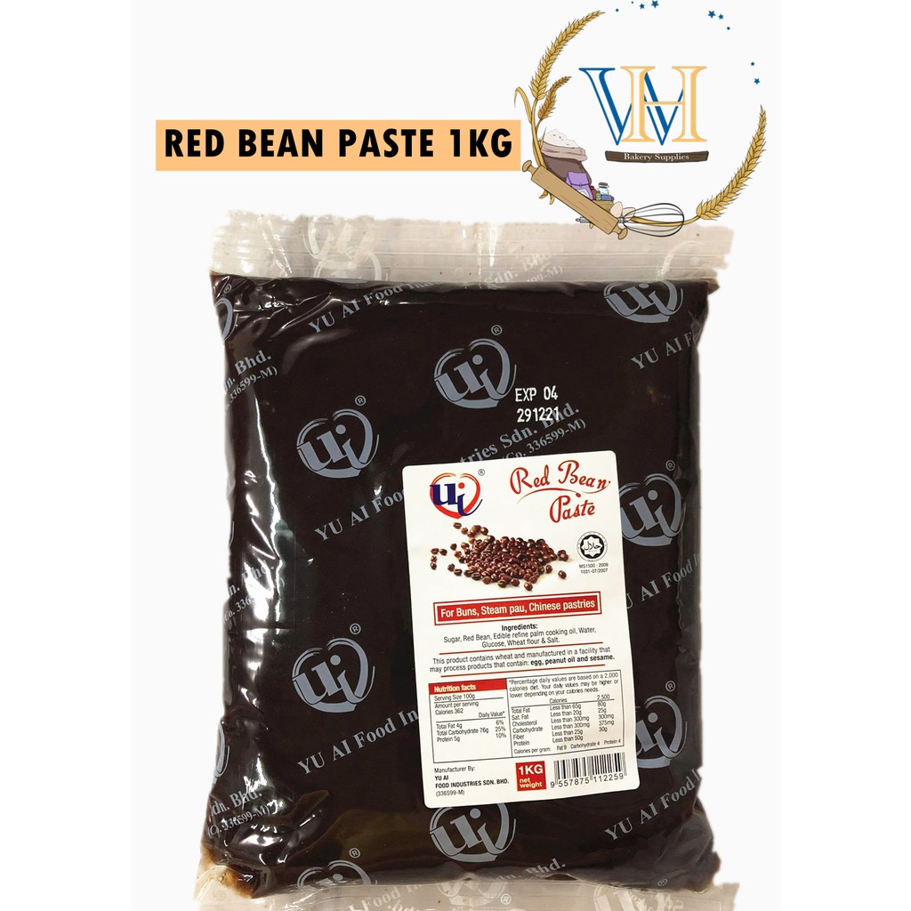 Yu Ai Red Bean Paste 1kg Jam Inti Kacang Merah Shopee Malaysia