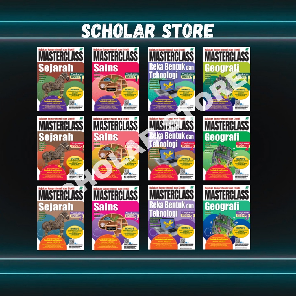 Scholarstore Buku Rujukan Masterclass Tingkatan Kssm