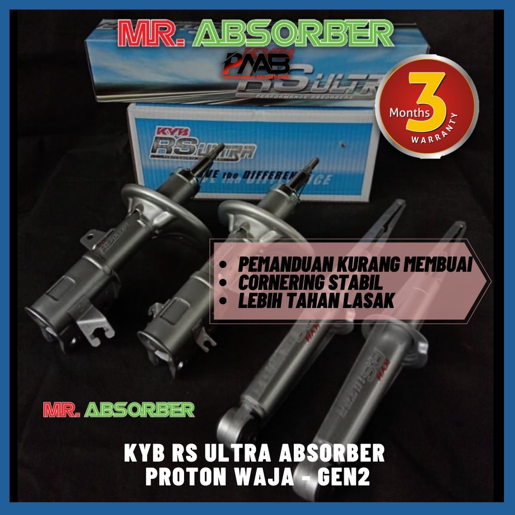 Kyb Rs Ultra Absorber Proton Waja Gen Wira Wira Se Shopee Malaysia