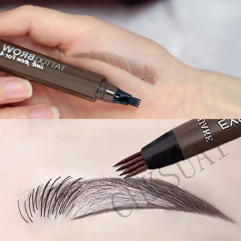 Four Head Bifurcation Four Eyebrow Pencil Waterproof Eyebrow Pencil