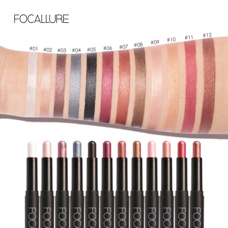 Focallure Matte Shimmer Eyeshadow Pencil Colors Beauty Shimmer Novo