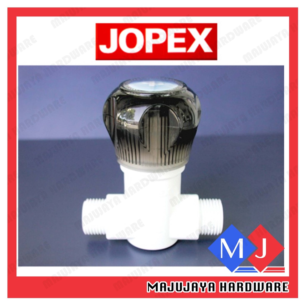 JOPEX Stopcock Round Headed Plastic PVC Male Thread 15 Mm Water Tap