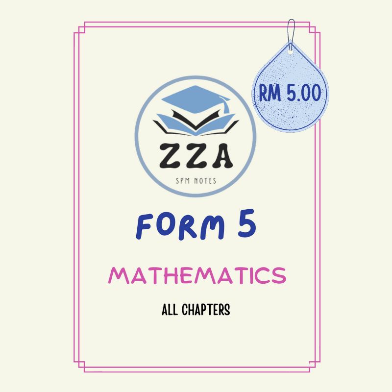 F5 KSSM MATHEMATICS SPM NOTES ALL CHAPTERS Shopee Malaysia