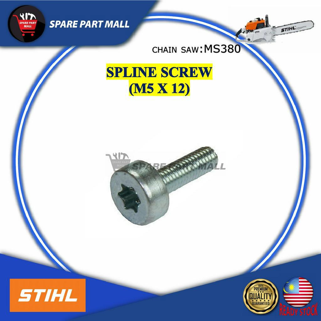 STIHL CHAIN SAW MS380 381 SPLINE SCREW M5 X 12 9022 341 0960