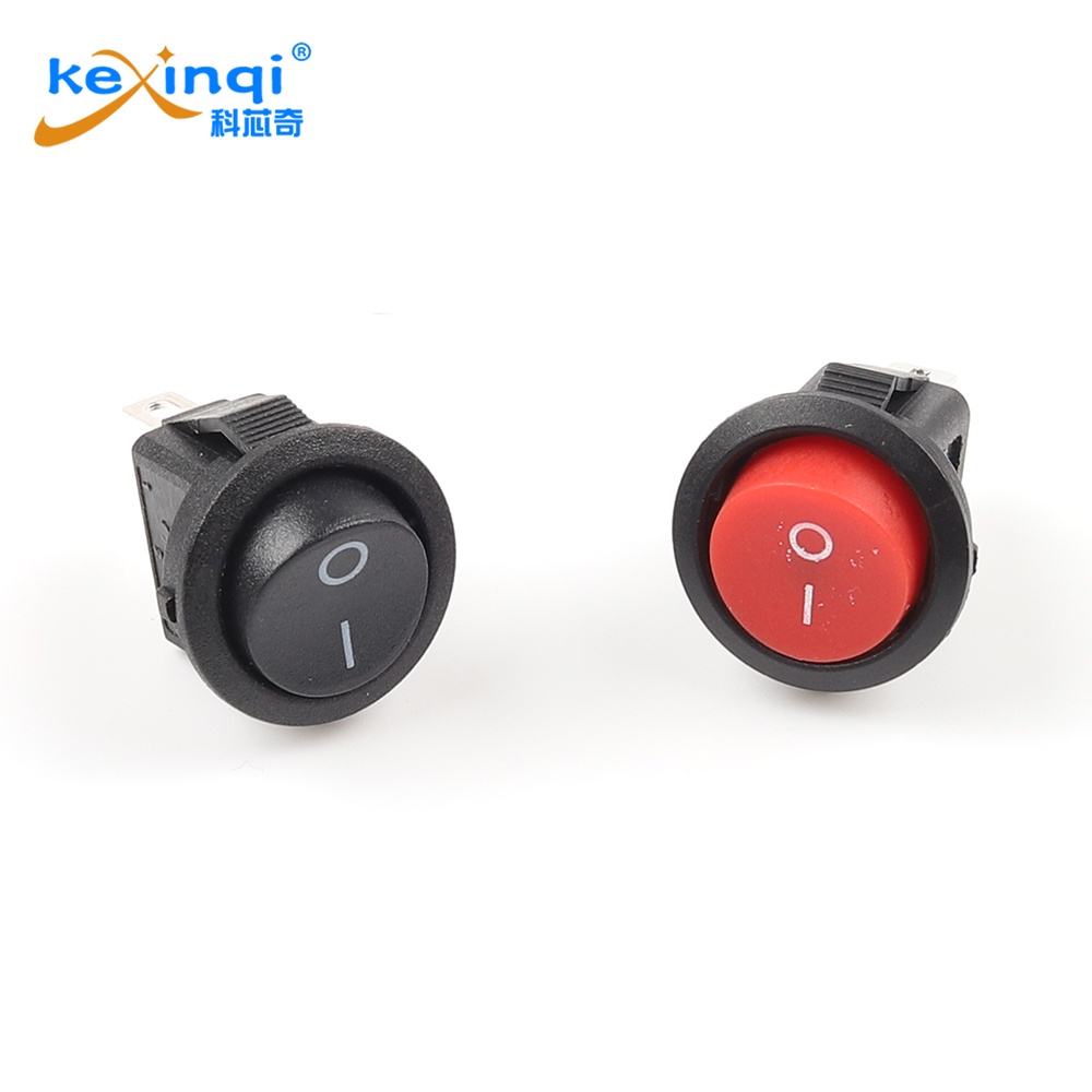 5pcs KCD1 105 Diameter Small Round Boat Rocker Switches Black Mini