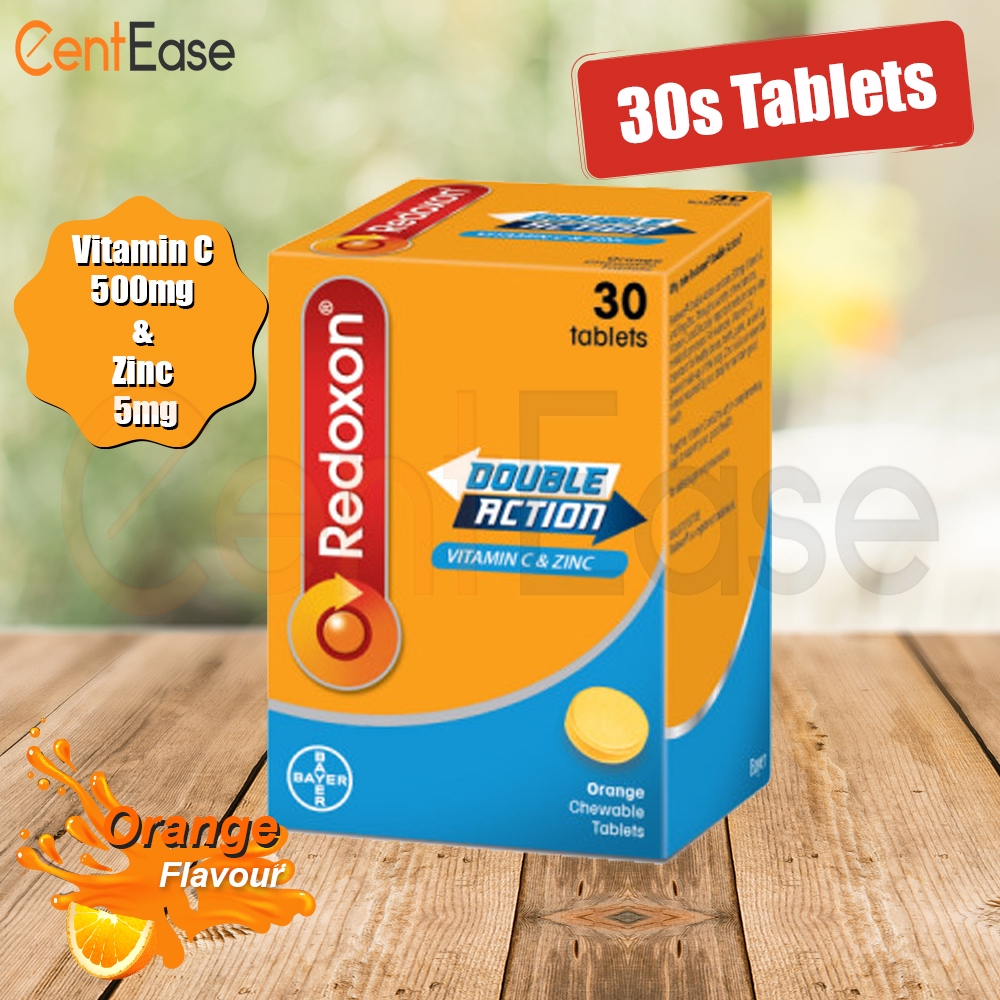 Redoxon Double Action Vitamin C 500mg Zinc 5mg Exp Jul 2024