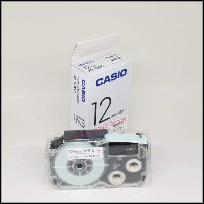 Casio Ez Black Ink White Xr 12We1 Label Printer Casio 12Mm Label