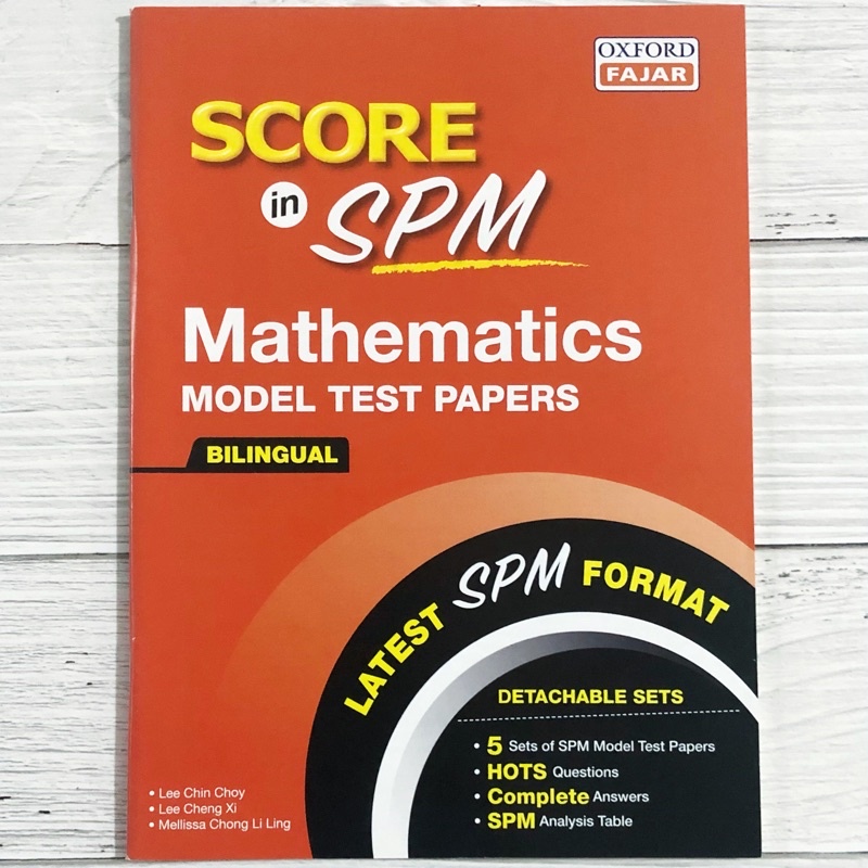 Score In SPM Matematik Model Test Papers Oxford Fajar Buku