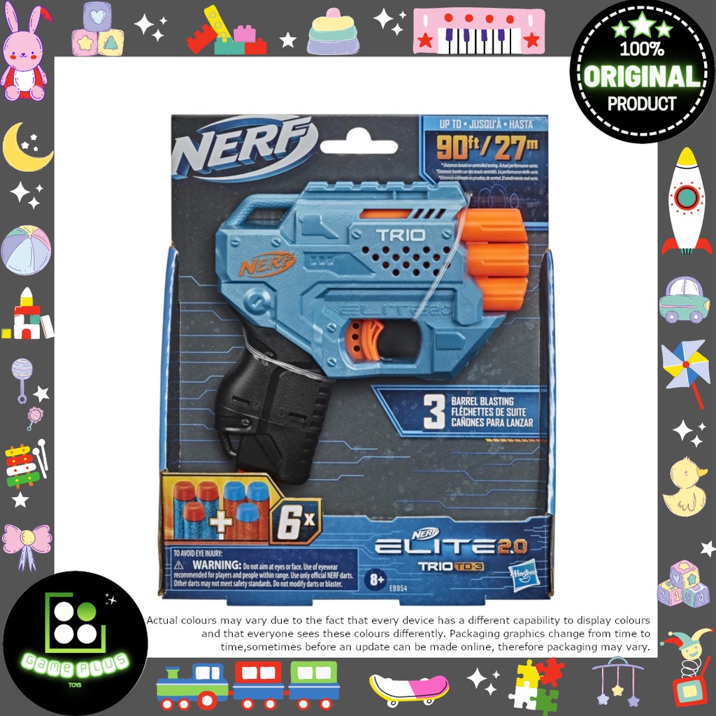 Nerf Elite 2 0 Trio Td 3 Blaster 6 Nerf Elite Darts 3 Barrel Blasting