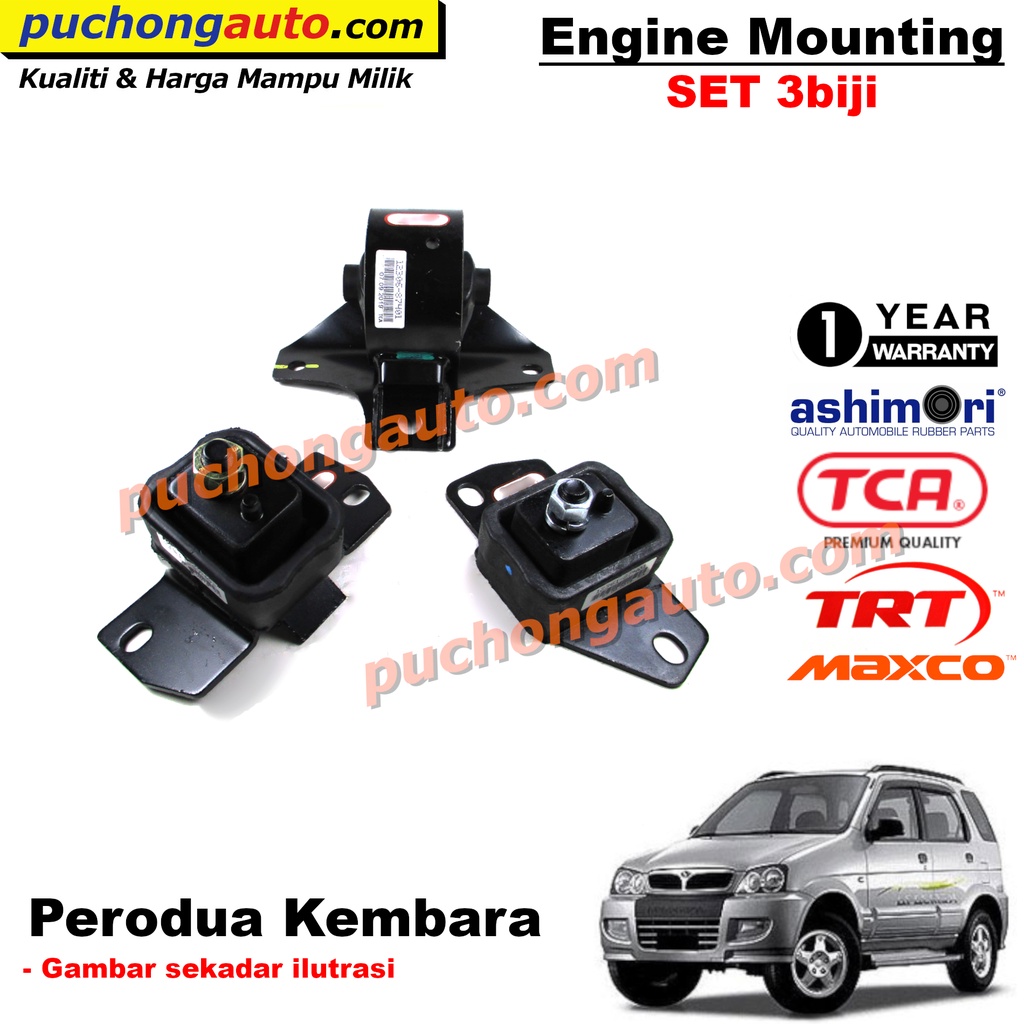 Engine Mounting Perodua Kembara OLD DVVT 3pcs Set 1 Year