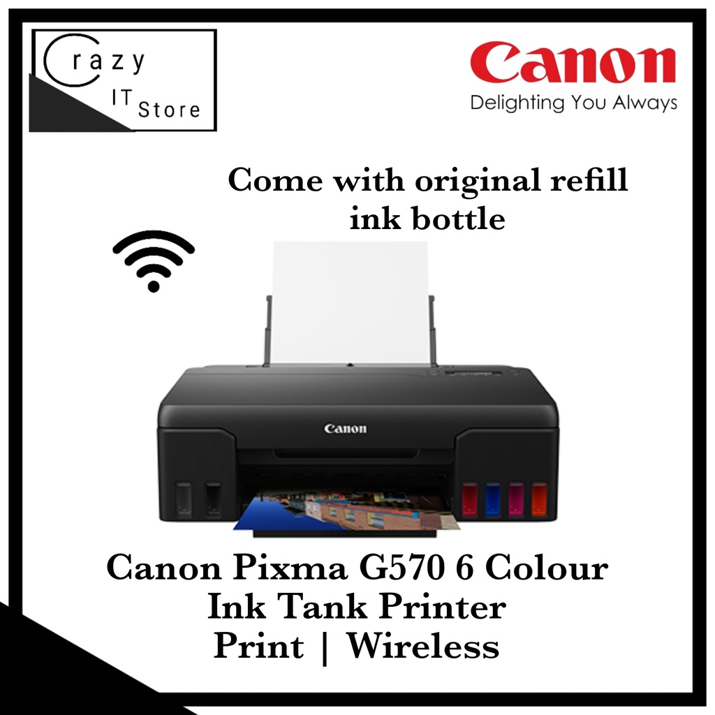 Canon Pixma G Single Function Ink Tank Wireless Photo Printer