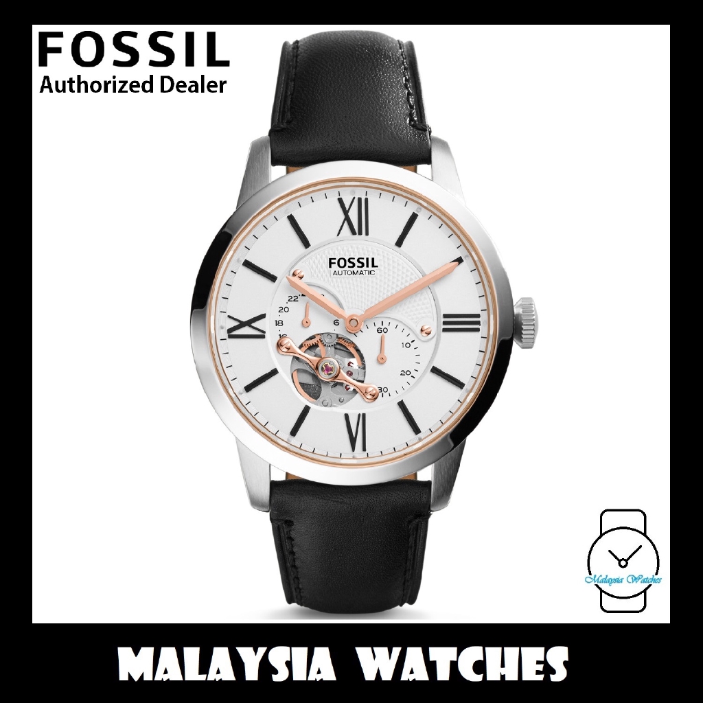 Official Warranty Fossil Men S Me Townsman Automatic Black