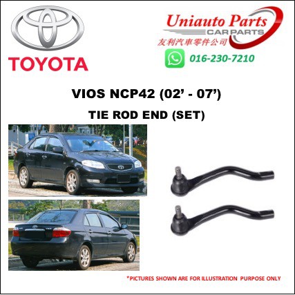 Toyota Vios Ncp Tie Rod End Set Shopee Malaysia