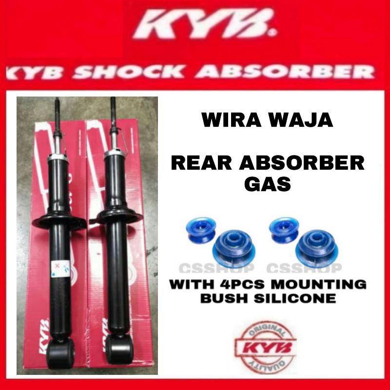 Kyb Absorber Rear Proton Wira Waja Gen Silicone Bush New Suspension