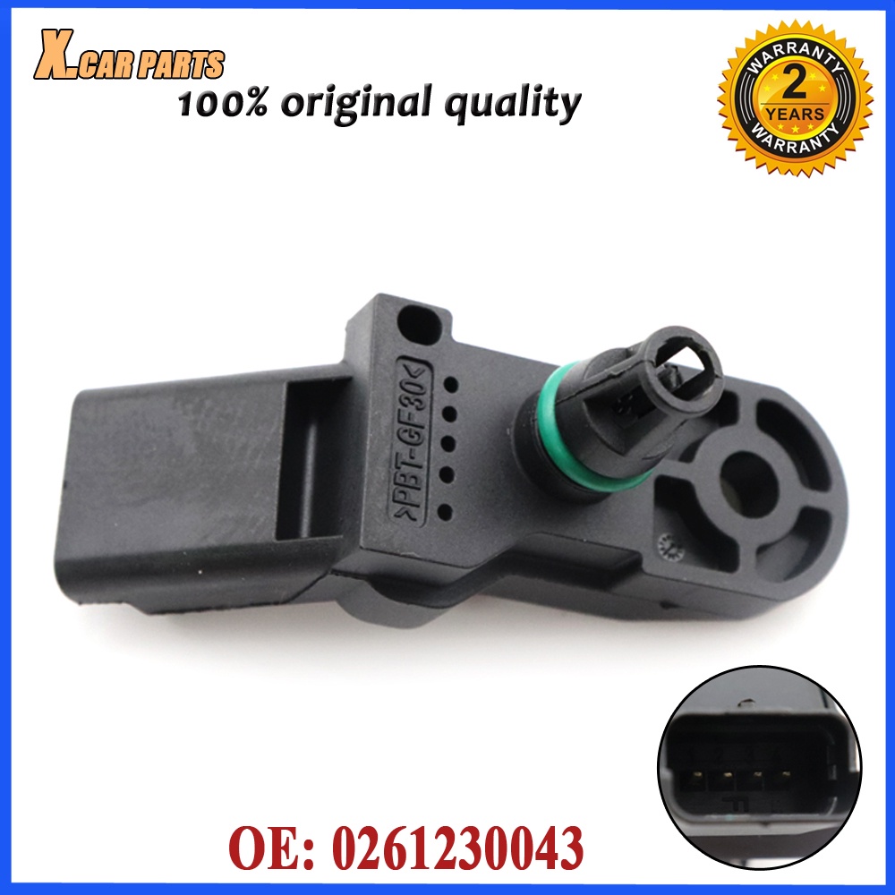 Car Manifold Absolute Pressure MAP Sensor 0261230043 For Peugeot For