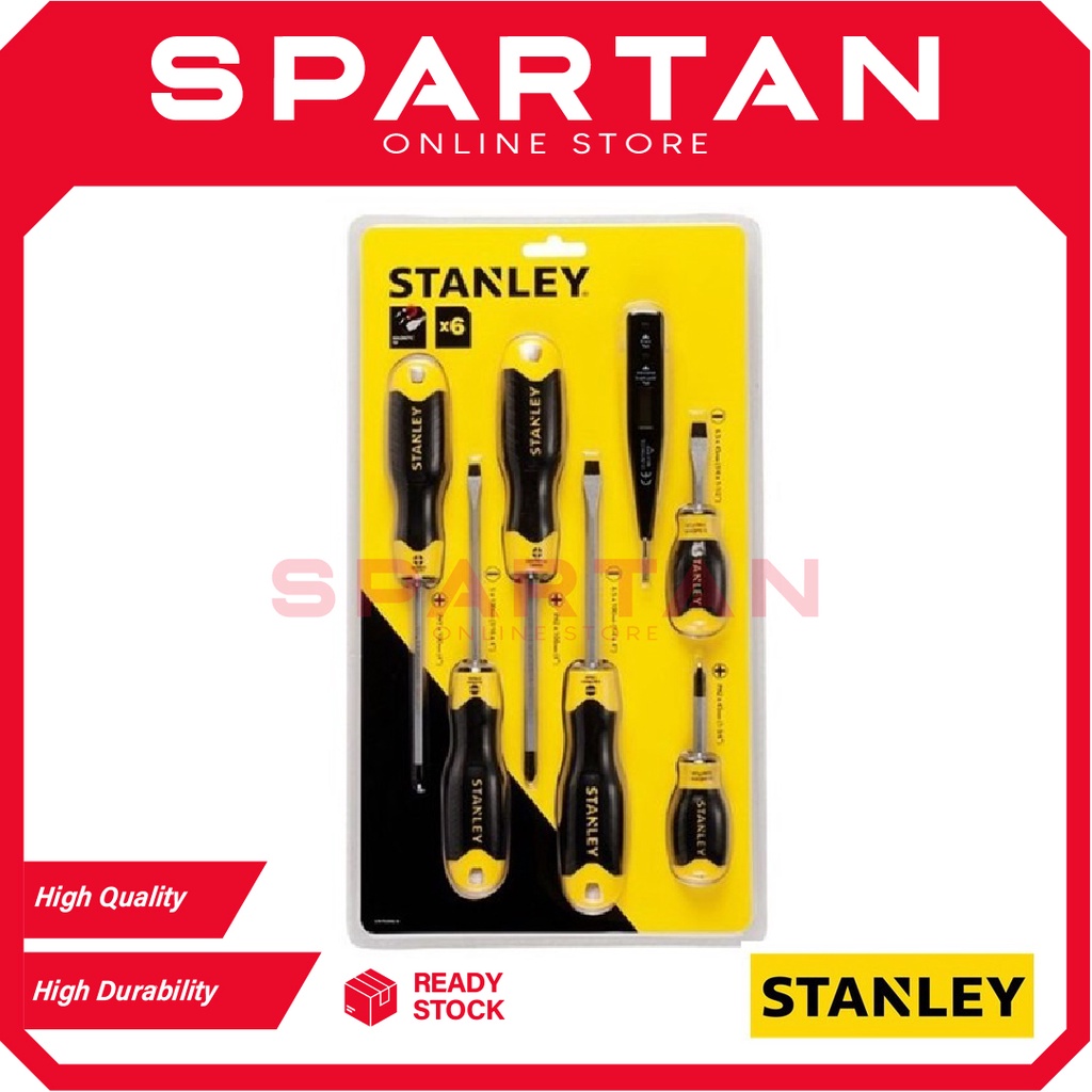 Stanley Original Pcs Cushion Grip Screwdriver Set W Digital Test Pen