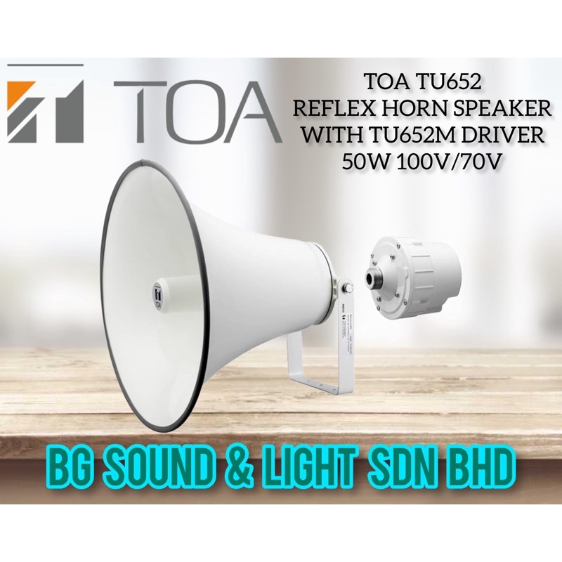 TOA TH 652 Reflex Horn Speaker With TU 652M Driver Unit 50W 100V 70V