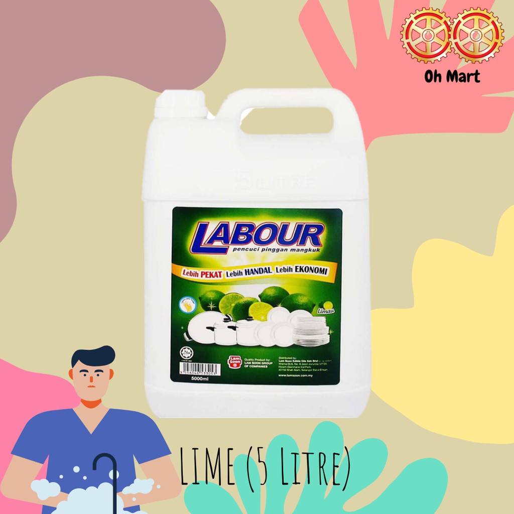 Labour Dishwashing Liquid Lime Lemon Kg Shopee Malaysia