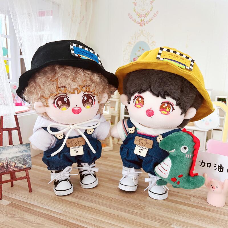 Cotton Doll Cm Clothes Star Normal Body Fat Nude Baby Cowboy Overalls