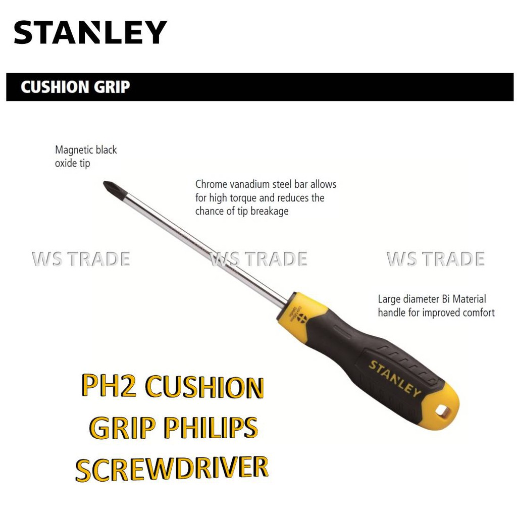 Stanley Ph X Mm Cushion Grip Philips Screwdriver Mata Philips