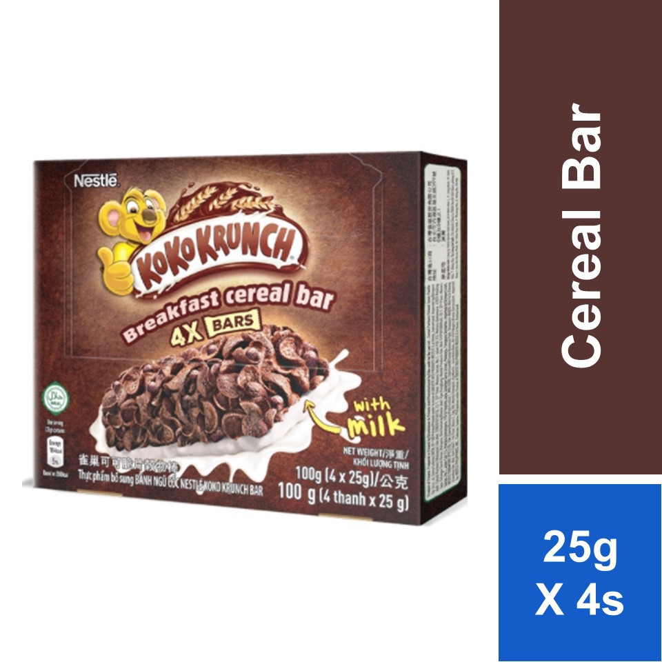 Nestle Koko Krunch Cereal Bar 25g X 4 Bars Shopee Malaysia