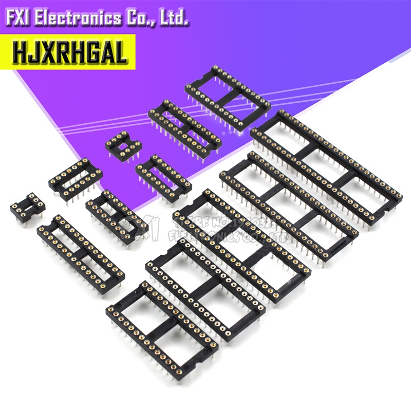 Pcs Round Hole Ic Socket Connector Dip Pin