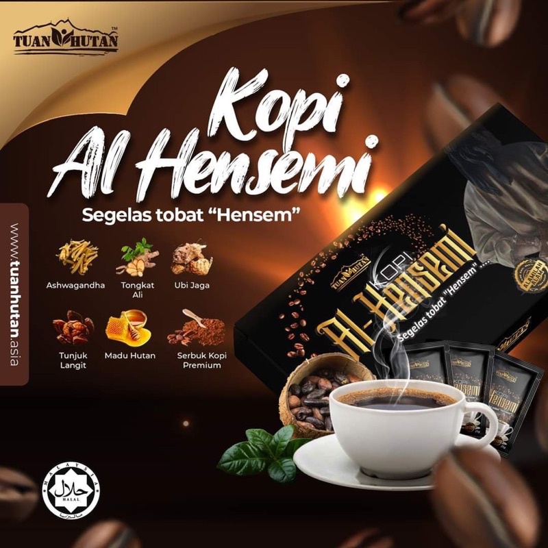 Coffee Kopi Al Hensemi Tuan Hutan Minuman Herba Tongkat Ali Shopee