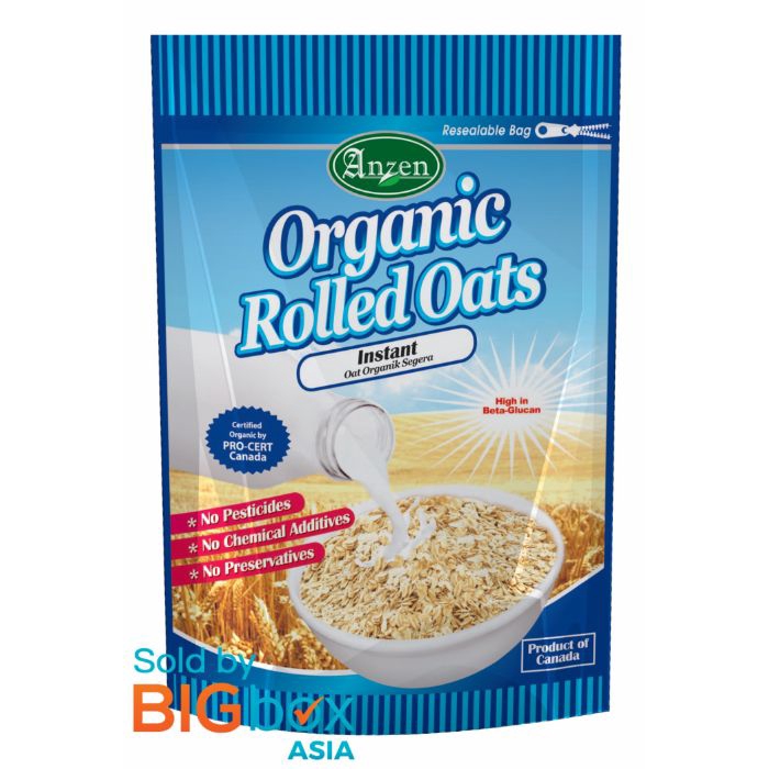 Anzen Organic Rolled Oats Instant Regular 500g Shopee Malaysia