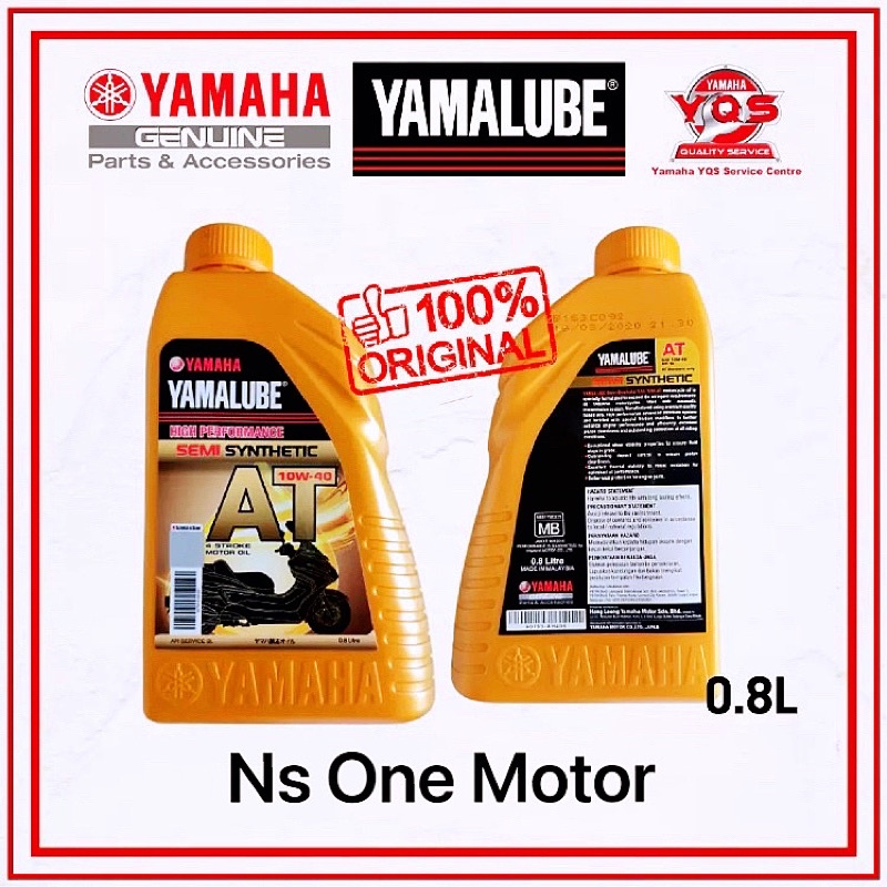 Yamaha Yamalube At W Semi Synthetic Motorcycle Oil L Minyak